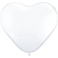Folat ballonnen hartvormig 30 cm latex wit 100 stuks