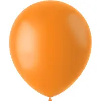 Folat Ballonnen Tangerine Orange Mat 33cm - 50 stuks (mat oranje)