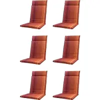 Madison - Tuinkussen - Hoge Rug - 6 st - Stef Bordeaux - 120x50 - Rood