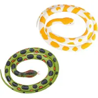 Wild republic Setje van 2x rubberen nep/namaak slangen van 117 cm - Speelfiguren