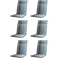 Madison - Tuinkussen - Hoge Rug - 6 st - Stef Grey - 120x50cm - Grijs