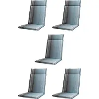 Madison - Tuinkussen - Hoge Rug - 5 st - Stef Grey - 120x50cm - Grijs