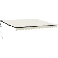 vidaXL Luifel automatisch uitschuifbaar 4,5x3 m crèmekleurig