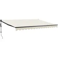 vidaXL Luifel automatisch uitschuifbaar 4x3 m crèmekleurig