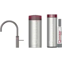 Quooker Fusion Round met COMBI boiler en CUBE reservoir 5-in-1-kraan gunmetal