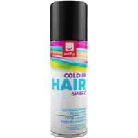 Smiffys carnaval haarverf - zwart - spuitbus - 125 ml - haarspray