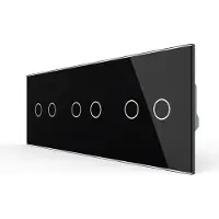Livolo | Zwart | 2+2+2 | Zonwering | Schakelaar | Smart Home - Bekijk