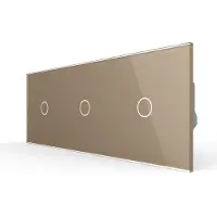 Livolo | Goud | 1+1+1 | Aan/Uit | Wisselschakelaar | Smart Home -