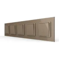 Livolo | Goud | 2+2+2+2+2 | Aan/Uit | Wipschakelaar - Bekijk hier!