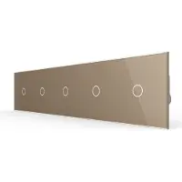 Livolo | Goud | 1+1+1+1+1 | Dimmer | Smart Home - Bekijk hier!