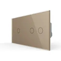 Livolo | Goud | 1+2 | Aan/Uit | Wisselschakelaar | Smart Home - Bekijk