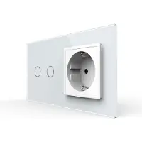 Livolo | Wit | 2+SR | Aan/Uit | Schakelaar met wandcontactdoos -