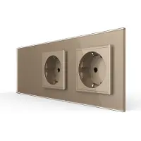 Livolo | Goud | 1+SR+SR | Dimmer | Schakelaar met dubbele