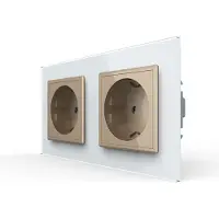 Livolo Wandcontactdoos | Wit/Goud | Dubbel Stopcontact | Bekijk hier |