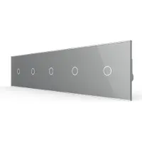 Livolo | Grijs | 1+1+1+1+1 | Dimmer | Wisselschakelaar | Smart Home -