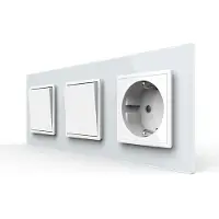 Livolo | Wit | 2+2+SR | Aan/Uit | Wipschakelaar met wandcontactdoos -