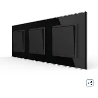 Livolo | Zwart | 1+1+1 | Aan/Uit | Wissel | Wipschakelaar - Bekijk