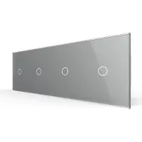 Livolo | Grijs | 1+1+1+1 | Dimmer | Wisselschakelaar - Bekijk hier!