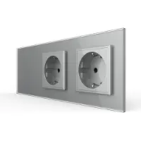 Livolo | Grijs | 1+SR+SR | Dimmer | Wisselschakelaar met dubbele