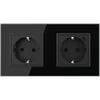 Livolo | Zwart | SR+SR | Wandcontactdoos | Wandcontactdoos + USB-C