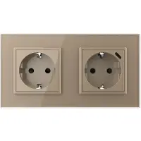 Livolo | Goud | SR+SR | Wandcontactdoos | Wandcontactdoos + USB-C