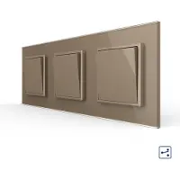 Livolo | Goud | 1+1+1 | Aan/Uit | Wissel | Wipschakelaar - Bekijk