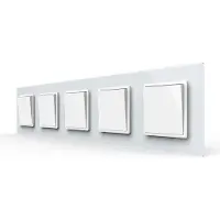 Livolo | Wit | 1+1+1+1+1 | Aan/Uit | Wipschakelaar - Bekijk hier!