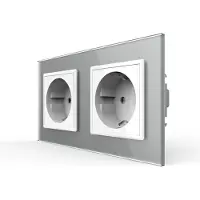 Livolo Wandcontactdoos | Grijs/Wit | 2-Voudig Stopcontact | Bekijk hier!
