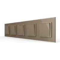 Livolo | Goud | 1+1+1+1+1 | Aan/Uit | Wipschakelaar - Bekijk hier!