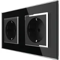 Livolo Wandcontactdoos | Chrome Frame | | Zwart | Bekijk hier!