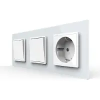 Livolo | Wit | 1+2+SR | Aan/Uit | Wipschakelaar met wandcontactdoos -