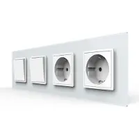Livolo | Wit | 2+2+SR+SR | Aan/Uit | Wipschakelaar met dubbele