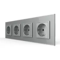 Livolo Wandcontactdoos | Grijs | 4-voudig Stopcontact | Bekijk hier! |