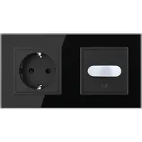 Livolo Bewegingsmelder | Wandcontactdoos | Aan/Uit | Zwart | .nl
