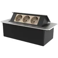 Livolo | Zilver | 3 | Pop-Up Stekkerdoos | Push | Inbouw |