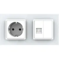 Livolo | Wit | SR+SR | Wandcontactdoos | Netwerk | Blindplaat - Bekijk