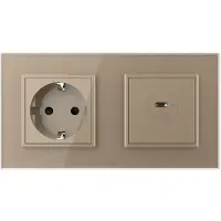 Livolo | Goud | SR+SR | Wandcontactdoos | USB type C oplader - Bekijk