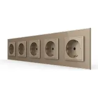 Livolo Wandcontactdoos | Goud | 5-voudige Stopcontact | Bekijk hier! |