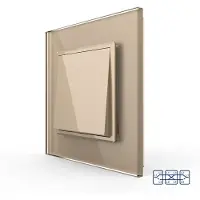 Livolo | Goud | 1 | Aan/Uit | Kruis | Wipschakelaar - Bekijk hier!