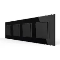Livolo | Zwart | 1+1+2+2 | Aan/Uit | Wipschakelaar - Bekijk hier!