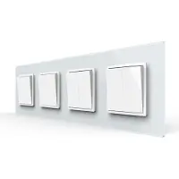 Livolo | Wit | 1+1+2+2 | Aan/Uit | Wipschakelaar - Bekijk hier!