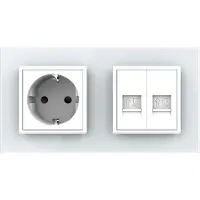 Livolo | Wit | SR+SR | Wandcontactdoos | Netwerk | Netwerk - Bekijk