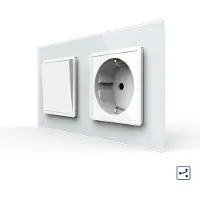 Livolo | Wit | 2+SR | Aan/Uit | Wissel | Wipschakelaar met