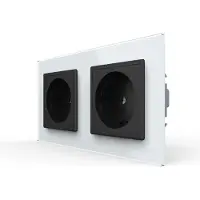 Livolo Wandcontactdoos | Wit/Zwart | 2-Voudig Stopcontact | Bekijk hier!
