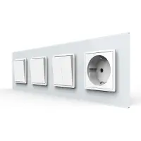 Livolo | Wit | 2+2+2+SR | Aan/Uit | Wipschakelaar met wandcontactdoos