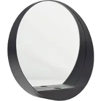 Gejst Glim spiegel/kandelaar Ø28 cm Zwart