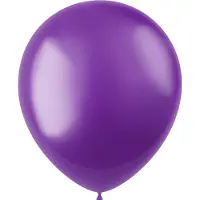 Folat ballonnen metallic 33 cm latex paars 100 stuks