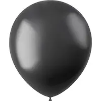 Folat ballonnen metallic 33 cm latex zwart 100 stuks