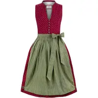Stockerpoint Dirndl olijfgroen / bordeaux