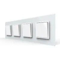 Livolo | Wit | 1+1+1+2 | Aan/Uit | Wipschakelaar - Bekijk hier!